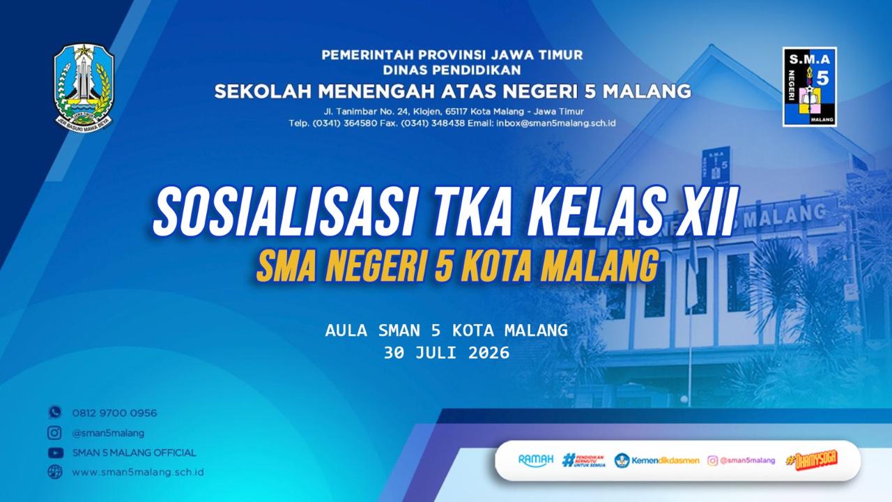 SMA Negeri 5 Malang Gelar Sosialisasi Tes Kemampuan Akademik (TKA) bagi Siswa Kelas XII Libatkan Orang Tua dan Komite Sekolah